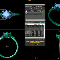 Women diamond ring 3d render - Thumbnail 5