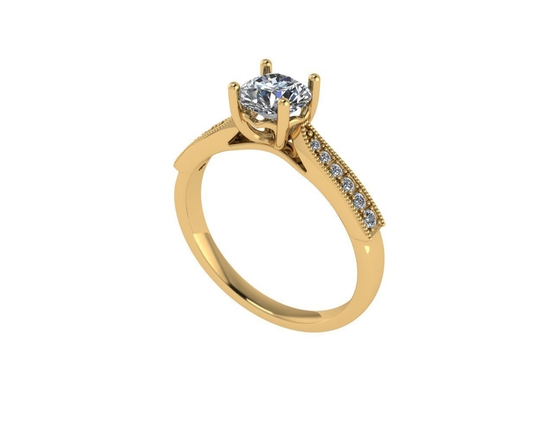 Women diamond ring 3d render