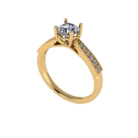Women diamond ring 3d render - Thumbnail 1