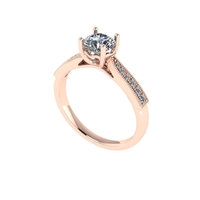 Women diamond ring 3d render - Thumbnail 2
