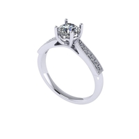Women diamond ring 3d render - Thumbnail 3