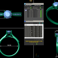 Women diamond ring 3d render - Thumbnail 5