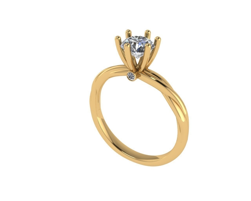 Women diamond ring 3d render