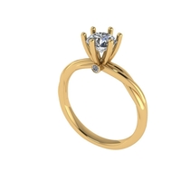 Women diamond ring 3d render - Thumbnail 1