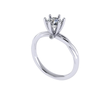 Women diamond ring 3d render - Thumbnail 3