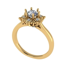 Women diamond ring 3d render - Thumbnail 1