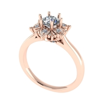 Women diamond ring 3d render - Thumbnail 2
