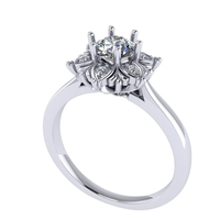 Women diamond ring 3d render - Thumbnail 3