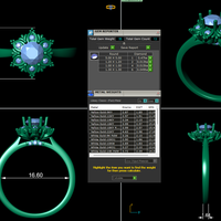 Women diamond ring 3d render - Thumbnail 5