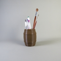 Wooden Beer Barrel Pen Holder  - Thumbnail 1