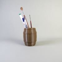 Wooden Beer Barrel Pen Holder  - Thumbnail 2