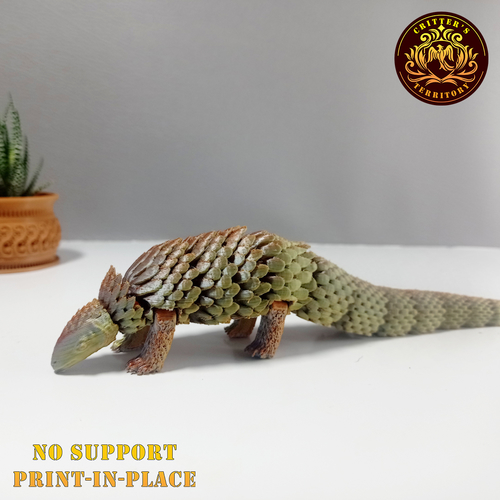 Articulated print-in-place Cute Pangolin