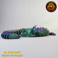 Articulated Dragon, print-in-place, No-Support - Thumbnail 1