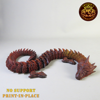Articulated Dragon, print-in-place, No-Support - Thumbnail 4