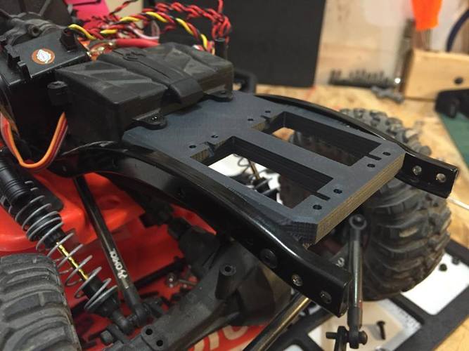 SCX-10 Chassis Mount Servo/Servo Winch Mount 3D Print 57014