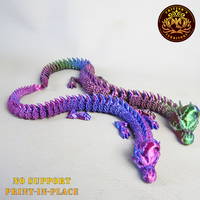 FLEXI CHRISTMAS DRAGON, PRINT-IN-PLACE, NO-SUPPORT - Thumbnail 1