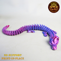 FLEXI CHRISTMAS DRAGON, PRINT-IN-PLACE, NO-SUPPORT - Thumbnail 2