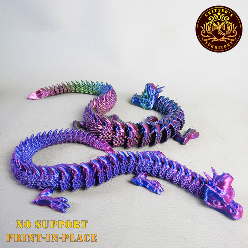 FLEXI CHRISTMAS DRAGON, PRINT-IN-PLACE, NO-SUPPORT