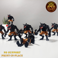 Flexi Mini Werewolf | No support | Print in Place - Thumbnail 2