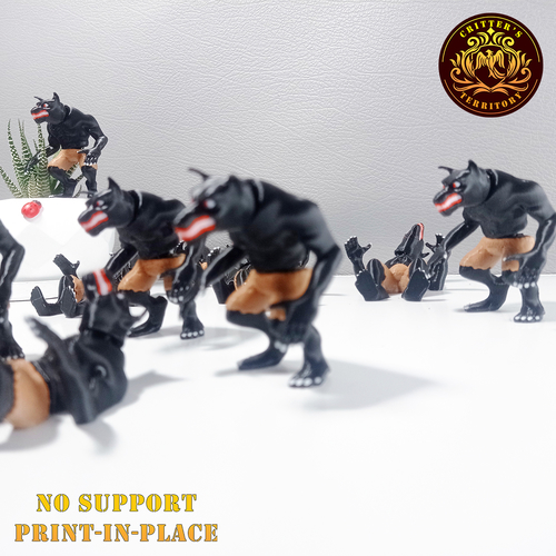 Flexi Mini Werewolf | No support | Print in Place