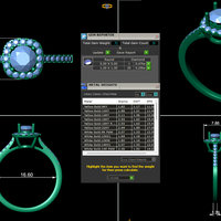 Women diamond engagement ring 3d render - Thumbnail 5