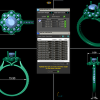 Women diamond engagement ring 3d render - Thumbnail 4