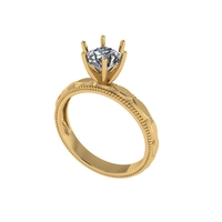 Women diamond engagement ring 3d render - Thumbnail 1