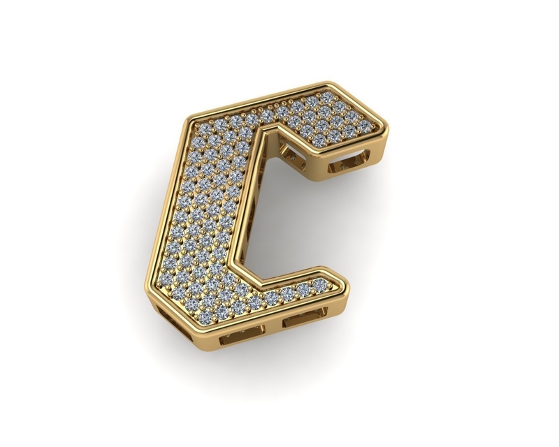 Diamond pendant 3d render