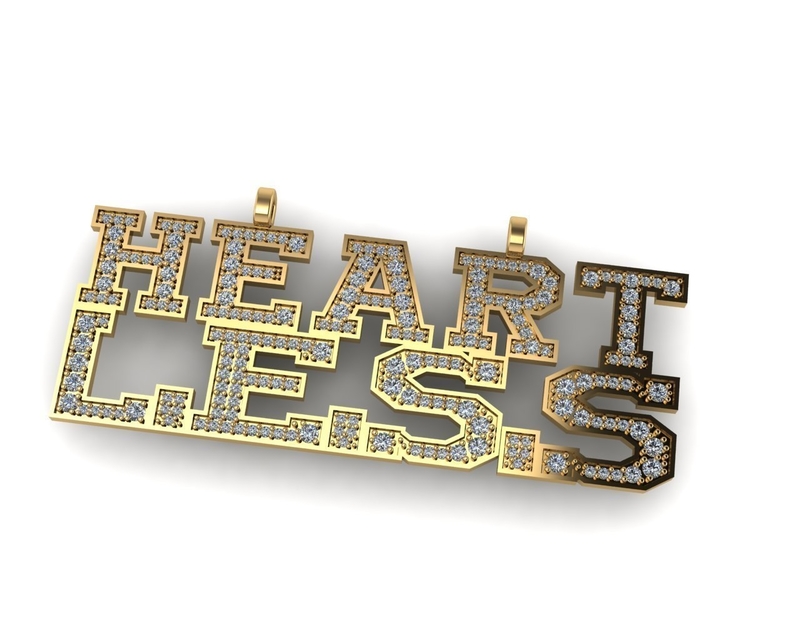 Diamond hiphop pendant 3d render