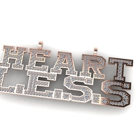 Diamond hiphop pendant 3d render - Thumbnail 2