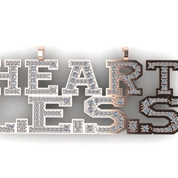 Diamond hiphop pendant 3d render - Thumbnail 3