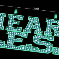 Diamond hiphop pendant 3d render - Thumbnail 8