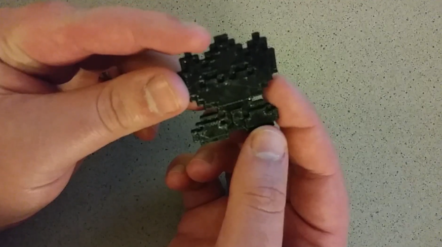 Pixel Fire Flower (Magnet or Pin) - Super Mario World 3D Print 57087