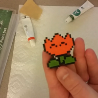 Pixel Fire Flower (Magnet or Pin) - Super Mario World - Thumbnail 2
