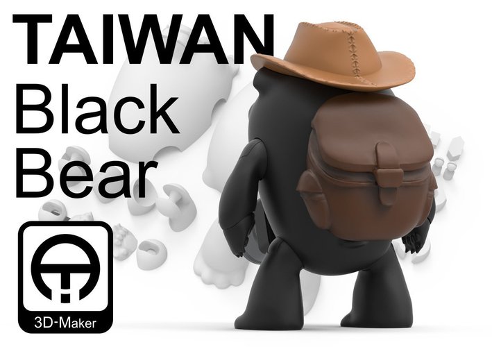 Taiwan Black_bear [Only Cowboy hat] 3D Print 57109