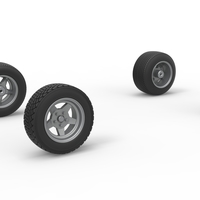 Wheel set of BriSCA Formula 1 Stock Car for Dirt 1:25 - Thumbnail 1