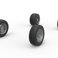 Wheel set of BriSCA Formula 1 Stock Car for Dirt 1:25 - Thumbnail 2