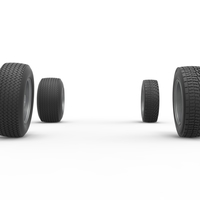 Wheel set of BriSCA Formula 1 Stock Car for Dirt 1:25 - Thumbnail 3