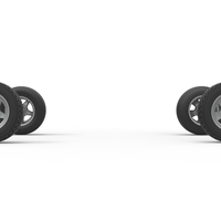 Wheel set of BriSCA Formula 1 Stock Car for Dirt 1:25 - Thumbnail 4