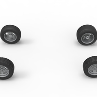 Wheel set of BriSCA Formula 1 Stock Car for Dirt 1:25 - Thumbnail 5