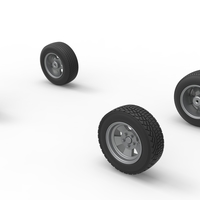 Wheel set of BriSCA Formula 1 Stock Car for Dirt 1:25 - Thumbnail 7