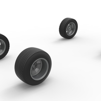 Wheel set of BriSCA Formula 1 Stock Car for Dirt 1:25 - Thumbnail 8