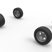 Wheel set of BriSCA Formula 1 Stock Car for Dirt 1:25 - Thumbnail 9