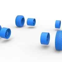 Wheel set of BriSCA Formula 1 Stock Car for Dirt 1:25 - Thumbnail 10