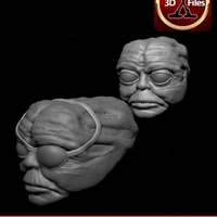 Prune Face Head Sculpt - Star Wars custom Action Figure  - Thumbnail 2