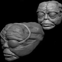 Prune Face Head Sculpt - Star Wars custom Action Figure  - Thumbnail 3