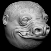Snaggletooth Head Sculpt - Star Wars custom Action Figure - Thumbnail 3
