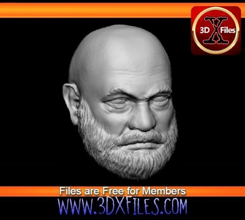 Old Man Rex Head Sculpt - Star Wars Custom Action Figure 