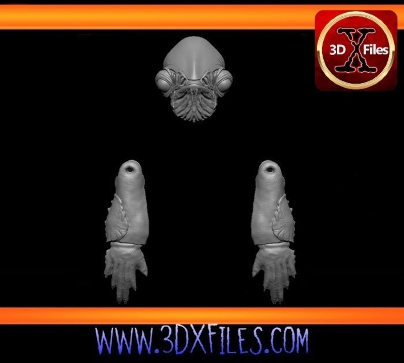 Admiral Ackbar Head Sculpt - Star Wars Custom Action Figure