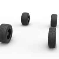 Wheel set of BriSCA Formula 1 Stock Car for Asphalt Scale 1:25 - Thumbnail 3